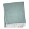 Homeroots 55" X 70" Sage And White Cotton Blend Woven Herringbone Plush Throw Blanket with Fringe 633087 - alternate 5