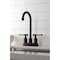 Kingston Brass Double-Handle 4" Centerset Bar Faucet, Oil Rubbed Bronze KB8495CKL - alternate 5