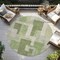Homeroots 8' Green Sage And Beige Round Geometric Washable Indoor Outdoor Area Rug 613207 - alternate 7