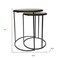 Homeroots Set of Two Clear and Gunmetal Glass and Iron Round Frame Nested Tables 632713 - alternate 8
