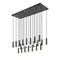 Z-Lite Stari 23-Light Linear Chandelier, 18 in W, Matte Black 1956P-23L-MB - alternate 8