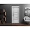 Sartodoors Slab Barn Door Panel Frosted Glass Grey 42x84 Solid Core Modern Interior QUADRO4088S-OAK-4284 - alternate 1