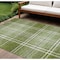 Homeroots 10' X 14' Green Black And Ivory Plaid Washable Indoor Outdoor Area Rug 596338 - alternate 1