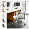 Leisuremod Aleen High-Back Office Chair in Upholstered Leather and Iron Frame with Swivel and Tilt, White AOT19WL - alternate 7