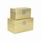 Homeroots Set of Two Gold Wood And Shagreen Box With Lid, 2PK 489355 - alternate 1