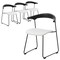 Leisuremod Lyra Collection Modern Chair in Black back and White Seat, 4PK LCBL-41OW4 - alternate 1
