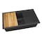 Elkay Quartz Classic 33" x 22" x 9-1/2" Single Bowl Undermount Workstation Sink 4pc Kit Matte Black ELGRU13322WOMB0 - alternate 6