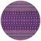Homeroots 8' Purple Pink And Yellow Round Tribal Washable Indoor Outdoor Area Rug 582586 - alternate 8
