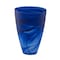 Homeroots 12" Blue Abstract Swirl Glass Tapered Table Vase 574245 - alternate 1