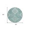 Homeroots 8' Aqua Teal Blue And Ivory Round Medallion Washable Indoor Outdoor Area Rug 589028 - alternate 7