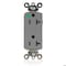 Leviton Straight Blade Receptacle, 5-20R, 20 A, 125V AC, Flush Mount, Self-Grounded M1636-ILG - alternate 1