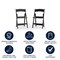 Flash Furniture HERCULES 2 Pk Commercial Black Indoor/Outdoor Lightweight Resin Folding Event Chair w/ Slatted Seat 2-LE-L-1-BK-SLAT-GG - alternate 9
