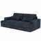 Homeroots 93" Blue Chenille Modular Stainless Steel Sleeper Sofa With Toss Pillows 706813 - alternate 7