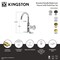 Kingston Brass One-Handle Single-Hole Bathroom Faucet with Deck Plate and Push Pop-Up Drain, Matte Black KSD2210RNX - alternate 2