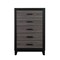 Homeroots 32" Gray And Black Wood Five Drawer Dresser 564693 - alternate 1