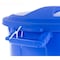 United Solutions COLORmaxx Trash Can, 32 gal Capacity, Plastic, Blue, Lid Closure TI0028 - alternate 5