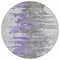 Homeroots 8' Purple Ivory And Charcoal Round Abstract Washable Indoor Outdoor Area Rug 582400 - alternate 6