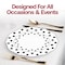 Smarty Had A Party 7.5" White with Black Dots Round Blossom Disposable Plastic Salad Plates (120 Plates), 120PK 987-B-CASE - alternate 10