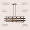 Jonathan Y Horizon 34" 4-Light Rustic Farmhouse Iron Linear LED Pendant, Wood Finished/Oil Rubbed Bronze JYL1306A - alternate 10