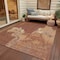 Homeroots 8' X 10' Orange And Burnt Orange Abstract Washable Indoor Outdoor Area Rug 609175 - alternate 5