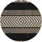 Homeroots 8' Black Ivory And Wheat Round Southwestern Washable Indoor Outdoor Area Rug 613887 - alternate 7