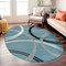 World Rug Gallery Modern Wavy Circles Design Area Rug 5 ft x 7 ft Oval Blue 377BLUE5OV - alternate 3