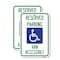 Signmission Reserved Parking Van Accessible with Symbol, 18'' X 24'' 2 Signs, Heavy Gauge Aluminum, 2PK A-1824-2PACK-22988 - alternate 1