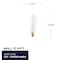 Bulbrite Incandescent T6 Candelabra Screw Base E12 Light Bulb, 25 Watt, Clear, 25PK 861224 - alternate 9