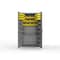 Strong Hold 14 GA Bin Cabinet with 2 Shelves, 4 Drawers - 36 In W. x 72 In. H x 24 In. D - 30 Yellow Bins 36-BBS-242-4DB-30Y-12DP-NL-L - alternate 1