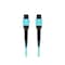 Monoprice MM OM4 OFC  MTP-12 Elite UPC (F) to MTP-12 Elite UPC (F) 12-Fiber OFNP Type B Aqua 10m 48223 - alternate 3
