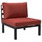 Leisuremod Hamilton 6-Piece Aluminum Patio Conversation Set with Cushions, Red HSBL-6R - alternate 9
