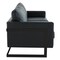 Leisuremod Lincoln Modern Leather 3-Seater Sofa with Stainless Steel Base LAB83BL-L - alternate 8