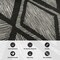 World Rug Gallery Contemporary Geometric Stripe Weather Resistant Reversible Indoor/Outdoor Rug 2 ft x 7 ft Black WR109BLACK2X7 - alternate 7