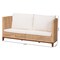 Bali & Pari Edda Natural Rattan Sofa with Upholstered Cushions, Style 3-Seater Couch for Living Room or Sunroom 266-14486-ZORO - alternate 6