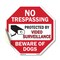 Signmission No Trespassing Protected by Video S, 10 Inch X 10 Inch, Vinyl Decal OC-D-10-100 - alternate 1