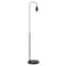 Homeroots 62" Black Arched Floor Lamp With Clear Transparent Glass Shade 523463 - alternate 8