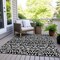 Homeroots 9' X 12' Black And Ivory Southwestern Washable Indoor Outdoor Area Rug 594152 - alternate 6