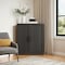 Homeroots 31in Black Wood Corner Accent Cabinet 693404 - alternate 5