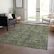 Homeroots 3' X 5' Moss Green And Gray Oriental Washable Indoor Outdoor Area Rug 563811 - alternate 8