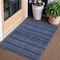 Homeroots 3' X 5' Navy Blue And Black Southwestern Washable Indoor Outdoor Area Rug 587548 - alternate 1