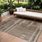 Homeroots 8' X 10' Brown And Beige Striped Washable Indoor Outdoor Area Rug 602764 - alternate 1