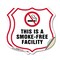 Signmission No Smoking Shield Label Set This Is A Sm, 12 inch X 12 inch, Vinyl Decal, 2PK SHI-D-2PACK-12-399 - alternate 1