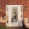 Vdomdoors Front Exterior Prehung Metal-Plastic Door Clear Glass / MANUX 8666 White Silk / Office Commercial a MANUX8666EXD-WS-W12+36+12xH80-RH-I - alternate 4