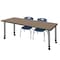 Regency Kee Mobile Adjustable Classroom Table W/ 2 Andy Mobile Chairs, 66 in W, 30 in L, Noble Oak MT6630NOAPCGY45NV - alternate 1