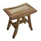 Homeroots 18" Natural Teak Rectangular Shower Bench 376745 - alternate 7