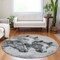 Homeroots 8' Gray And Silver Round Horse Washable Indoor Outdoor Area Rug 618675 - alternate 6