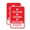 Signmission No Soliciting No Loitering No Trespassing Violator, 12'' X 18'' 2 Signs, Heavy Gauge Aluminum, 2PK A-1218-2PACK-24948 - alternate 1