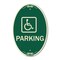 Signmission Parking Handicapped Symbol, 12 Inch X 18 Inch Architectural Oval, Heavy Gauge Aluminum A-OV-G-1218-23477 - alternate 1