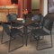 Regency Square Kahlo Breakroom Table W/ 4 Zeng Stack Chairs, 30 in W, 30 in L, Neo Walnut TPL3030NWBK44BK - alternate 6