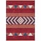 Homeroots 3' X 5' Red White And Navy Blue Southwestern Washable Indoor Outdoor Area Rug 613945 - alternate 8